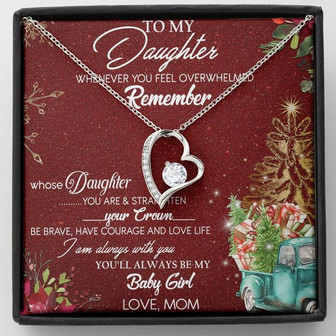 To My Daughter Forever Love Necklace Message Card - Thegiftio UK