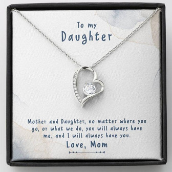 To My Daughter Forever Love Necklace Message Card - Thegiftio UK