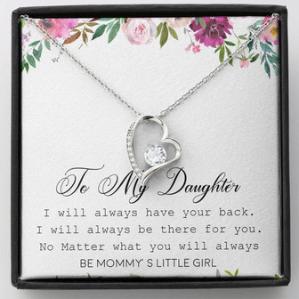 To My Daughter Forever Love Necklace Message Card - Thegiftio UK