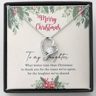 To My Daughter Forever Love Necklace Message Card - Thegiftio UK