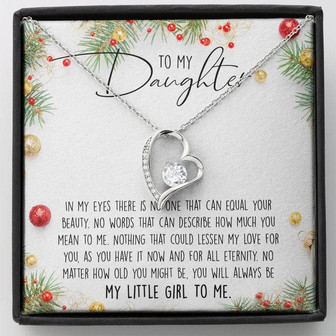 To My Daughter Forever Love Necklace Message Card - Thegiftio UK