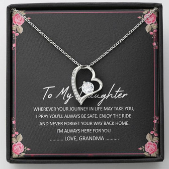 To My Daughter Forever Love Necklace Message Card - Thegiftio UK