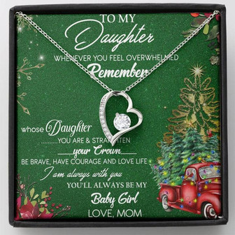 To My Daughter Forever Love Necklace Message Card - Thegiftio UK