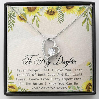 To My Daughter Forever Love Necklace Message Card - Thegiftio UK