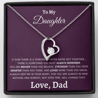 To My Daughter From Dad If Ever No Tomorrow Forever Love Necklace - Thegiftio UK