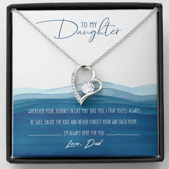 To My Daughter I Always Here For You Forever Love Necklace Gift From Dad - Thegiftio UK