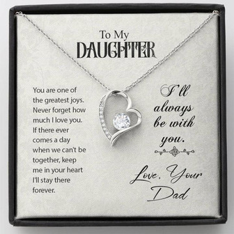 To My Daughter I'll Always Be With You.. Dad Forever Love Necklace - Thegiftio UK