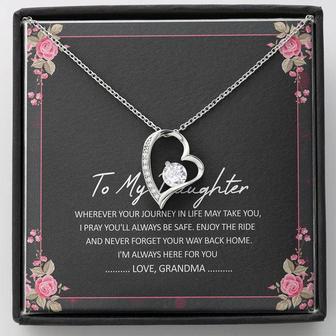 To My Daughter I'll Always Here For You Forever Love Necklace