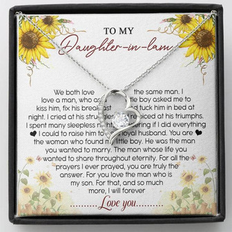 To My Daughter-In-Law Forever Love Necklace Message Card - Thegiftio UK