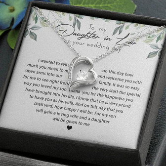 To My Daughter-In-Law On Your Wedding Day Forever Love Necklace - Thegiftio UK