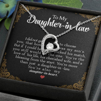 To My Daughter-In-Law You're Also My Daughter In Heart Forever Love Necklace - Thegiftio UK