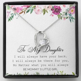 To My Daughter My Little Girl Forever Love Necklace Mother's Day Message Card - Thegiftio UK