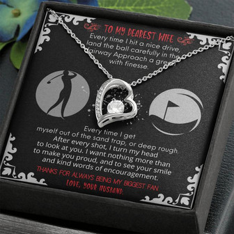 To My Dearest Wife - Forever Love Necklace - Thanks For Always Being My Biggest Fan - From Your Husband - Thegiftio