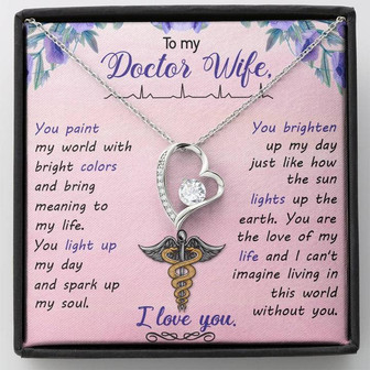 To My Doctor Wife - You Paint My World With Bright Colors - Forever Love Necklace - Thegiftio UK