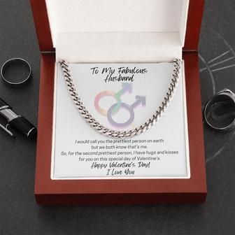 To My Fabulous Husband - Cuban Link Chain Necklace - Thegiftio UK