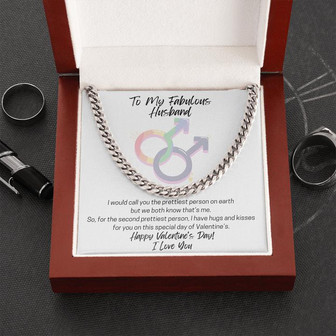 To My Fabulous Husband - Cuban Link Chain Necklace - Thegiftio