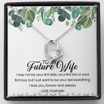 To My Future Wife Forever Love Necklace Gift Message Card From Husband - Thegiftio UK