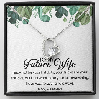 To My Future Wife Forever Love Necklace Message Card - Thegiftio UK