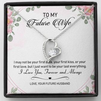 To My Future Wife Forever Love Necklace Message Card - Thegiftio