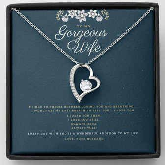 To My Gorgeous Wife - Forever Love Necklace - Thegiftio UK