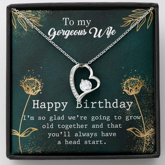 To My Gorgeous Wife - Happy Birthday Gift - Forever Love Necklace - Thegiftio UK