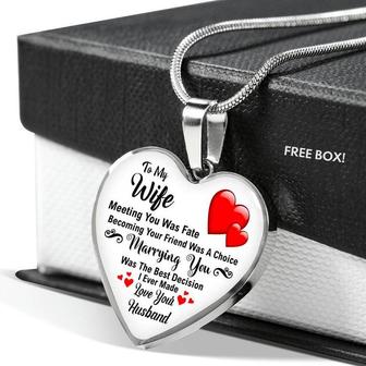 To My Gorgeous Wife - Meeting You Was Fate- Forever Love Necklace - Thegiftio UK