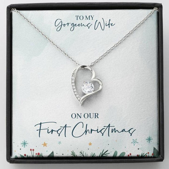To My Gorgeous Wife - On Our First Christmas - Forever Love Necklace - Thegiftio UK