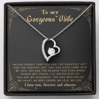 To My Gorgeous Wife - You Are The Greatest Gift - Forever Love Necklace - Thegiftio UK