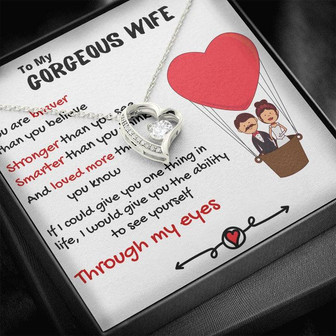 To My Gorgeous Wife Forever Love Necklace - Thegiftio UK