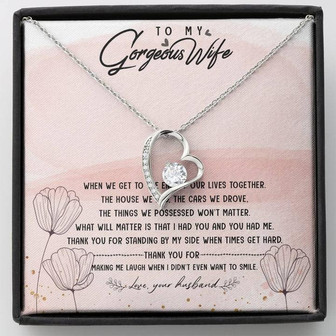 To My Gorgeous Wife Forever Love Necklace Wedding Gift For Wife - Thegiftio UK