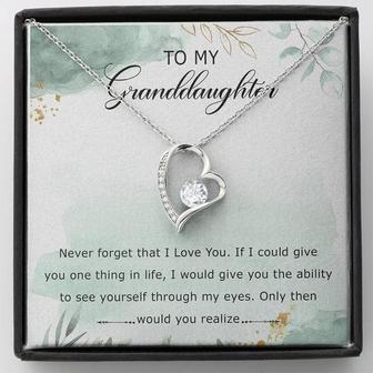 To My Granddaughter Forever Love Necklace Birthday Gift From Grandparents