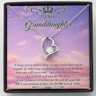 To My Granddaughter Forever Love Necklace Gift From Grandma - Thegiftio UK