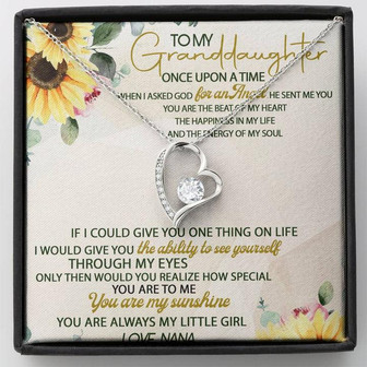 To My Granddaughter Sunflower Forever Love Necklace - Thegiftio UK