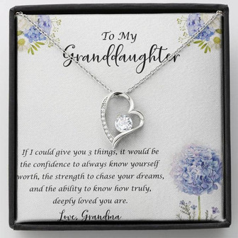To My Grandddaughter Forever Love Necklace Birthday Gift - Thegiftio UK