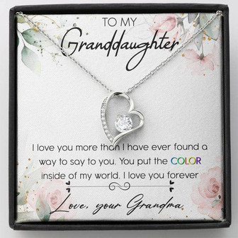 To My Grandddaughter Forever Love Necklace Gift From Grandma - Thegiftio UK
