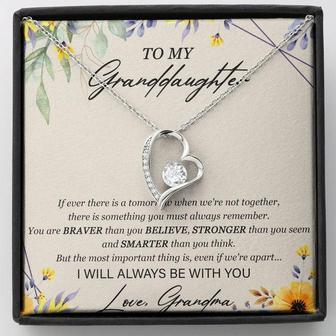 To My Grandddaughter I Will Always Be With You Forever Love Necklace