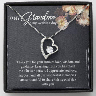 To My Grandma Forever Love Necklace Message Card - Thegiftio UK