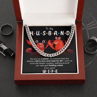 To My Husband - My Lobster | Cuban Link Chain Necklace - Thegiftio UK