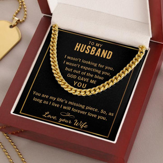 To My Husband, God Gave Me You - Cuban Link Chain - Thegiftio UK