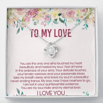 To My Love Love Knot Necklace Message Card - Seseable