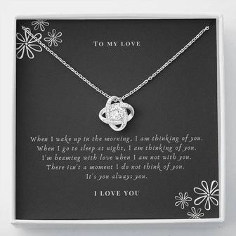 To My Love/Girlfriend/Fiancé/Soulmate/Wife Love Knot Necklace - Seseable