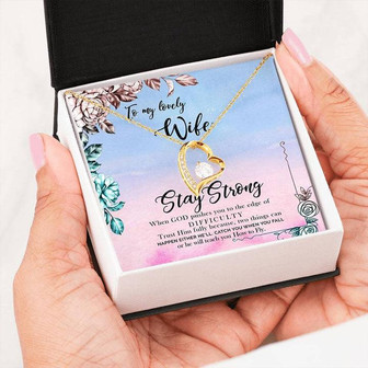 To My Lovely Wife - Stay Strong - Forever Love Necklace - Thegiftio UK