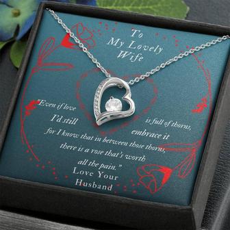 To My Lovely Wife-Forever Love Necklace - Thegiftio UK