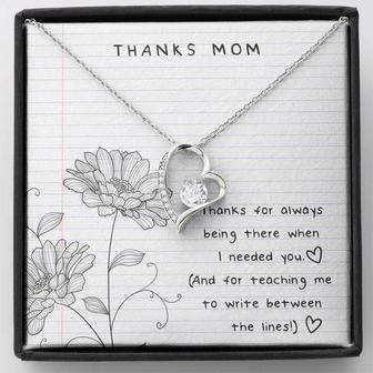 To My Mom - Forever Love Necklace - Best Gift For Mom - Mother's Day Gift, Birthday Gift Message Card - Thegiftio