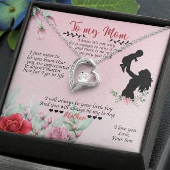 To My Mom - I Will Always Be Your Little Boy - Forever Love Necklace