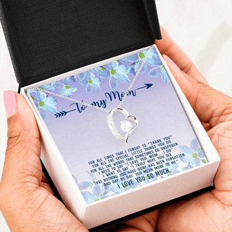 To My Mom Birthday Anniversary Gifts – Forever Love Necklace - Thegiftio UK