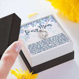 To My Mom Daughter To Mom Gift Forever Love Necklace - Thegiftio UK