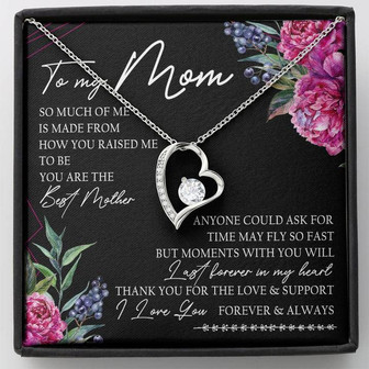 To My Mom Forever Love Necklace Message Card - Thegiftio UK