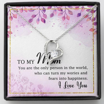 To My Mom Forever Love Necklace Message Card - Thegiftio UK