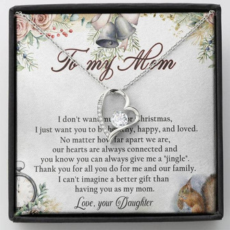 To My Mom Forever Love Necklace Message Card - Thegiftio UK